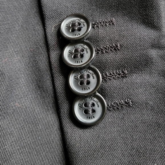 Brooks Brothers 6 Black Wool Suit Jacket Overcoat - Picture 4 of 5